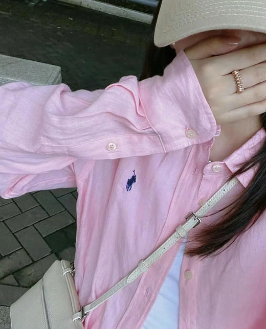 【高品质私服】【RL粉色宽松亚麻衬衫】100%优质亚麻，宽松H版型，适合各种身材G1430-CC【无标出货 介意慎拍】 商品图7