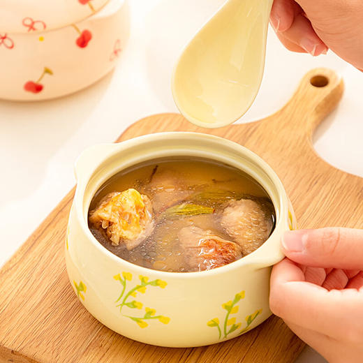 【卡通炖盅系列】陶瓷双耳隔水炖盅蒸鸡蛋羹一人份炖汤家用宝宝辅食小号瓦罐燕窝盅 商品图3