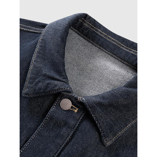 GXG男装 经典深蓝色水洗明线牛仔夹克外套 2024冬季热卖 商品图2