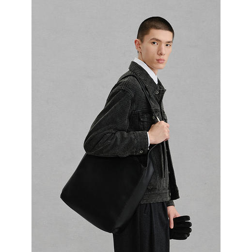 GXG男装 暗纹提花牛仔夹克通勤外套 24冬热卖G24XE84005 商品图3