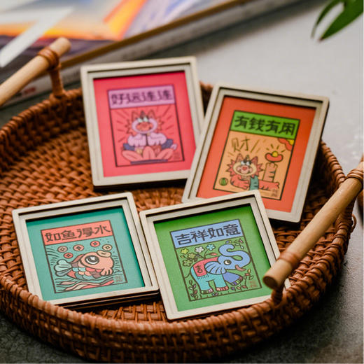 甲马系列木制冰箱贴 商品图0