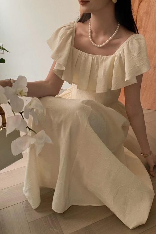 SUMMER & SAGE 温柔风纯欲荷叶边长裙 20550 商品图3