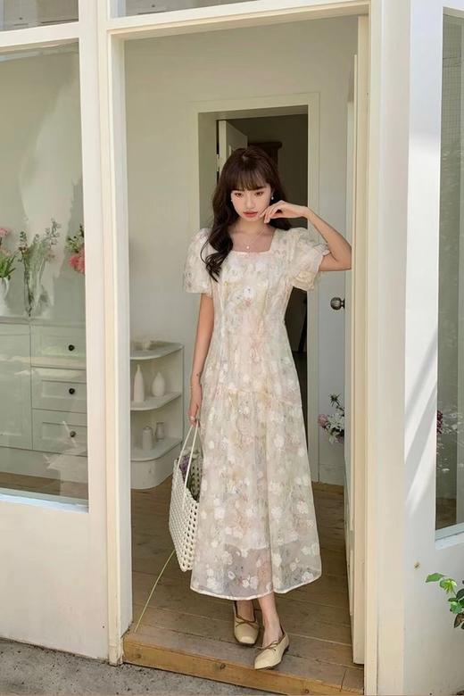 SUMMER & SAGE 浪漫甜美花朵泡泡袖连衣裙 20545 商品图2