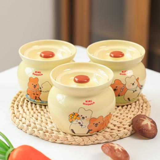 【kiki养生炖罐】陶瓷炖盅家用隔水炖汤盅带盖燕窝盅蒸蛋盅煨汤小号瓦罐 商品图1