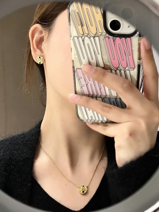 To* 彩色珐琅耳钉/项链   通勤休闲18K镀金 商品图5