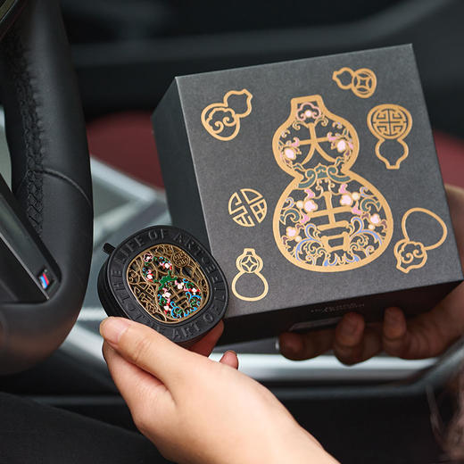 大英博物馆 东方梦境系列 葫芦车用香氛香盒挂饰香薰车载 福禄大吉 商品图3