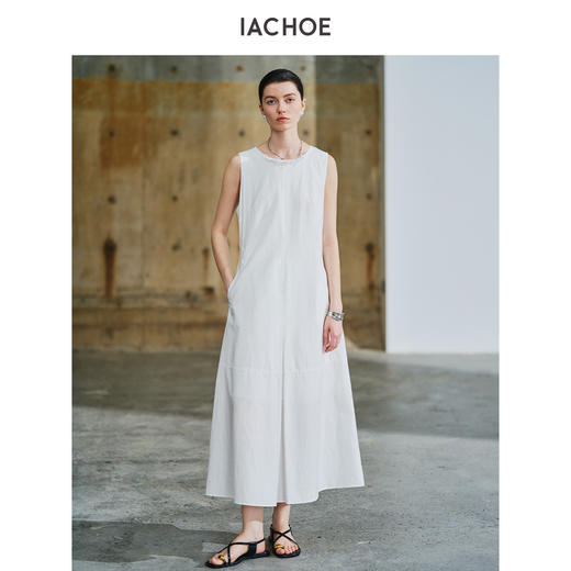 棉仓3631516006-IACHOE领口珠片连衣裙 商品图4