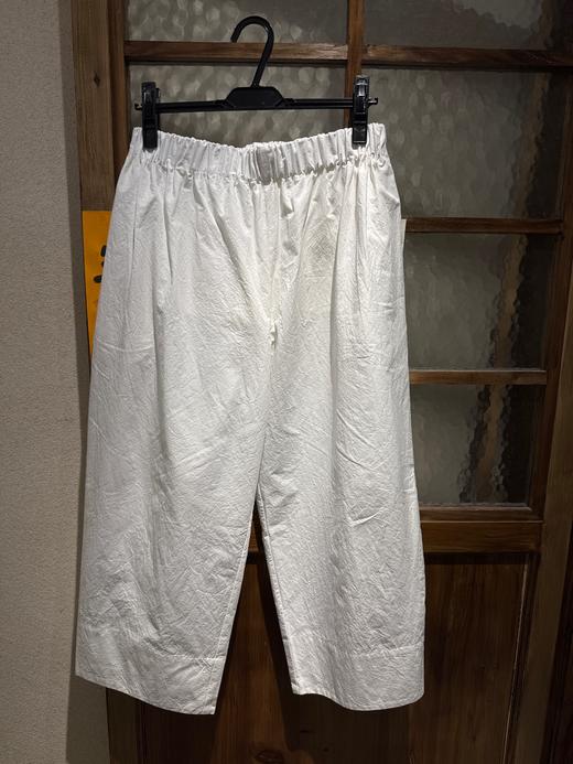 apuntob 宽松裤腰白色棉质裤子 商品图6