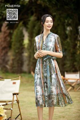 4F 娜尔思植物花海花连衣裙
