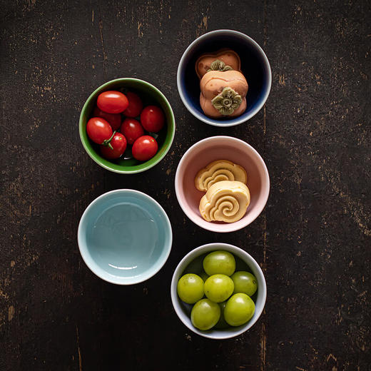 【风和小果碗】中式复古茶点盘精致高足干果点心盘高脚水果盘零食糖果甜品台家用 商品图6