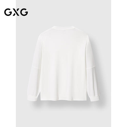 GXG男装 圆领长袖T恤小字母印花长袖上衣 2025春季热卖 商品图1