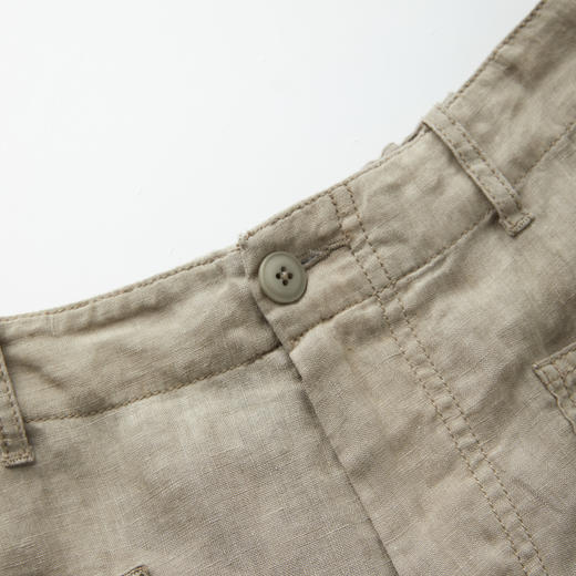 ROMI STUDIO“质感亚麻”100%亚麻轻薄后松紧腰直筒长裤 RWCRXY3626 商品图2