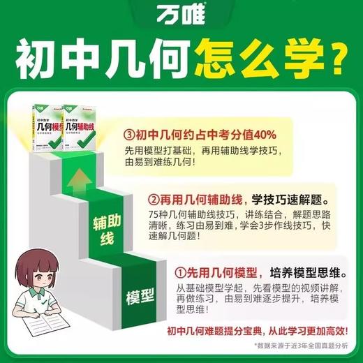 2026版万唯中考初中数学几何辅助线初中几何模型大全解题方法技巧 商品图1