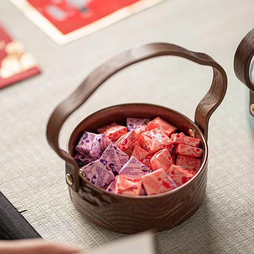 【祥云手提款果篮】陶瓷复古手提果篮家用零食糖果盒精致高端轻奢坚果水果篮点心盘子 商品图7