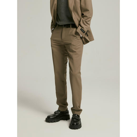 GXG男装  含羊毛商务修身西裤男士通勤 24年冬G24X144019 商品图2