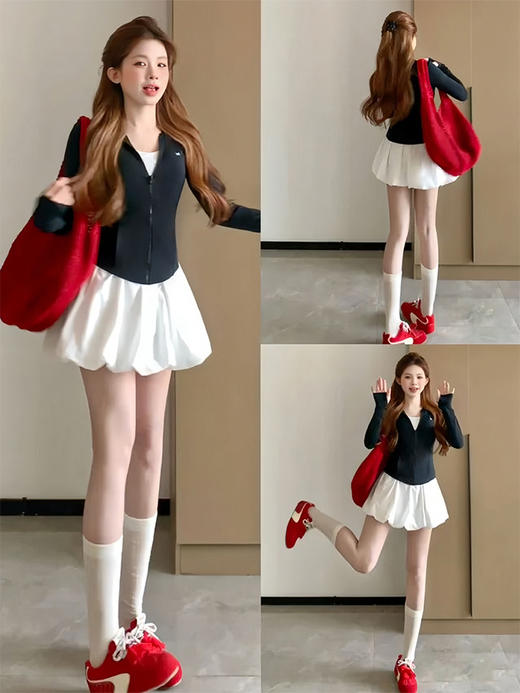 【花苞短裙，温柔百搭风满满~】白色花苞短裤女 夏季新款高腰花苞裙子 法式气质百搭蓬蓬半身裙-QQ 商品图0