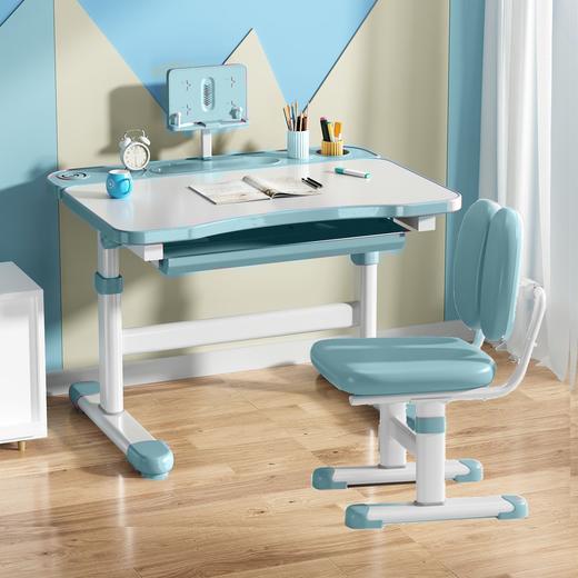 【孩子成长好伙伴】📚可调节学习桌椅，矫正坐姿+护眼灯💡让学习更高效！新品家用调节式儿童学习桌椅 看书写作课桌椅多功能坐姿矫正学习桌 商品图9