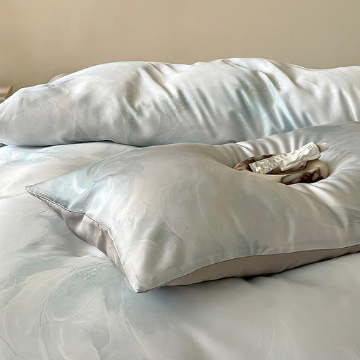 自然醒60支进口莱赛尔兰精天丝数码印花暗合简约款四件套HS 商品图10