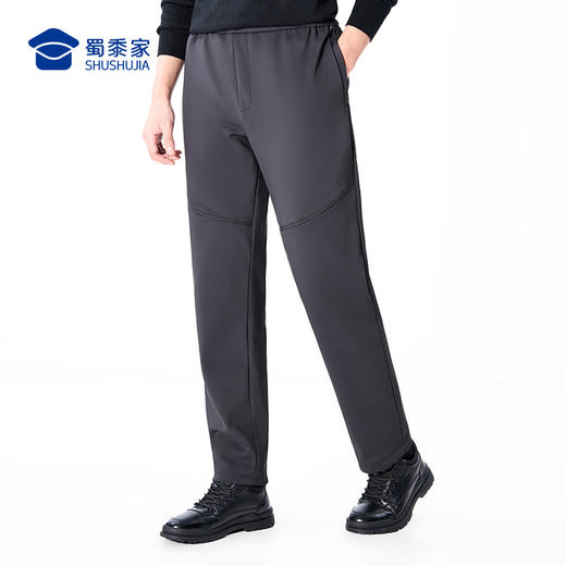 【护膝摇粒绒休闲裤/清仓】防风保暖加绒长裤 弹力直筒裤子KZ402 商品图9