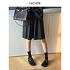 棉仓3631517008-IACHOE小个子时尚夏季黑色薄款半身裙短裙 商品缩略图0