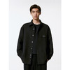 GXG男装 黑色肌理感撞色绣花长袖衬衫外套24年秋季热卖G24X033021 商品缩略图3