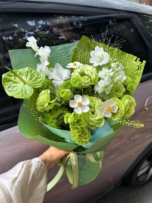 白绿色系花束 商品图0