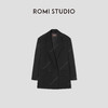 ROMI STUDIO“自我轮廓”绵羊毛混纺双排扣廓形西装外套RW24AWG1135 商品缩略图4