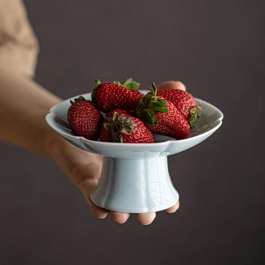 【风韵高脚盘】陶瓷高脚盘茶点盘供盘点心盘复古禅意零食小吃碟中式糖果盘水果盘 商品图7