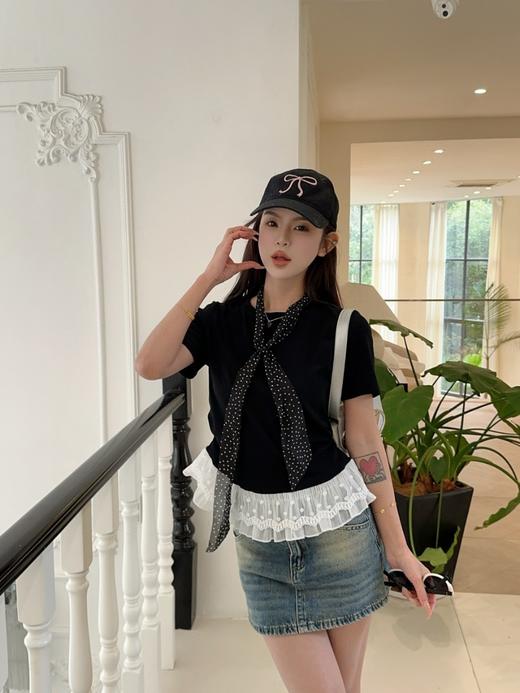 【YW】无忧购“清仓大促”韩系温柔甜美蕾丝花边设计感T恤X2512#（截单后3-5天发货) 商品图12