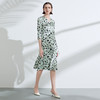 EITIE爱特爱夏季新款优雅法式V领收腰气质中袖印花连衣裙7807529 商品缩略图3