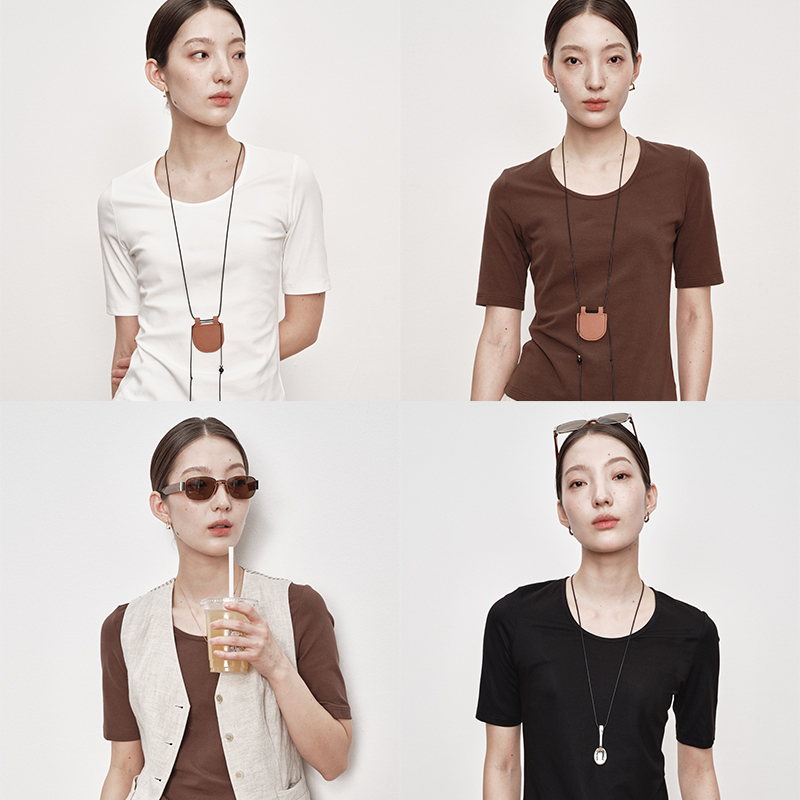 UMILAB｜悠然*天鹅颈 高弹精梳棉 汤勺领五分袖修身短袖T恤T752M