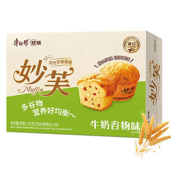 康师傅 妙芙蛋糕 牛奶谷物味192g 糕点点心饼干 早餐面包（包装随机） 商品图5