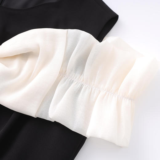 「高货wl」全新升级【铂金会员367/天猫499/差价132】(11852)洛诗琳2025夏季蝴蝶结拼接设计感醋酸高腰阔腿连体裤女 商品图2