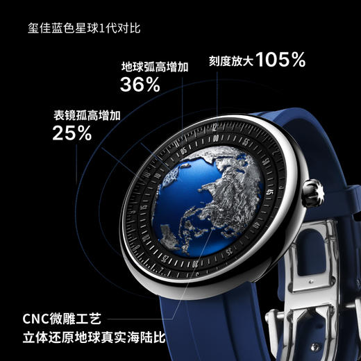 CIGA design玺佳机械表U系列蓝色星球Ⅱ 2024全新升级 获GPHG奖 商品图3