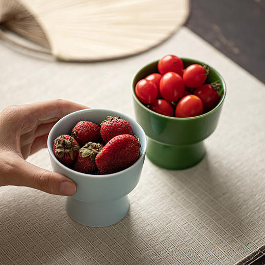 【风和小果碗】中式复古茶点盘精致高足干果点心盘高脚水果盘零食糖果甜品台家用 商品图2