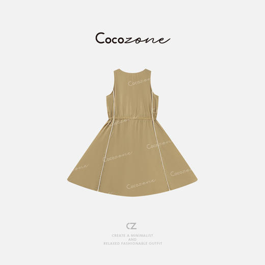 COCO ZONE 刘一一 “高光裙”U领前口袋腰部系带连衣裙CD2A1314 商品图4