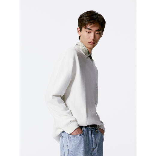 GXG男装 拼块设计针织衫男士宽松毛衣 24年秋G24X203008 商品图3