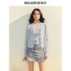 MAXRIENY蝴蝶纽扣精致复古菱格上衣2025春款针织修身日常百搭外套(货号:MS86JA022) 商品缩略图1