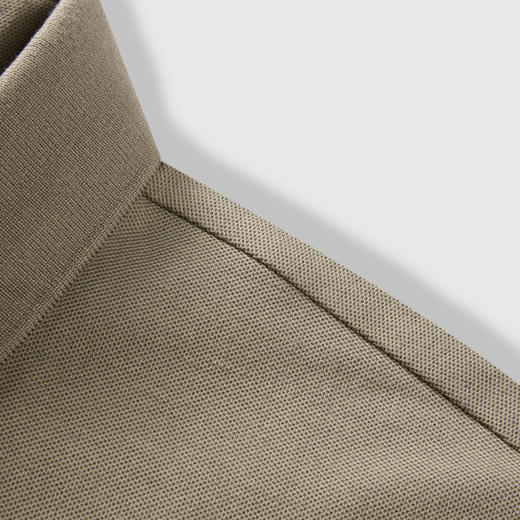 GXG男装 卡其色经典商务POLO衫通勤时尚短袖上衣 2025春季 商品图2