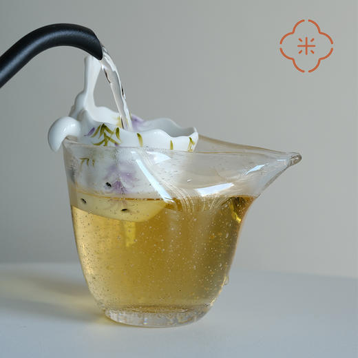 米马推荐 手绘紫藤茶漏 高温陶瓷 可直接挂杯 商品图4