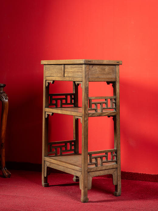 清	黄花梨带屉双层架格 商品图2