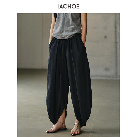 棉仓3631518004-IACHOE【月牙裤】侧出脚口宽松休闲裤 商品图0