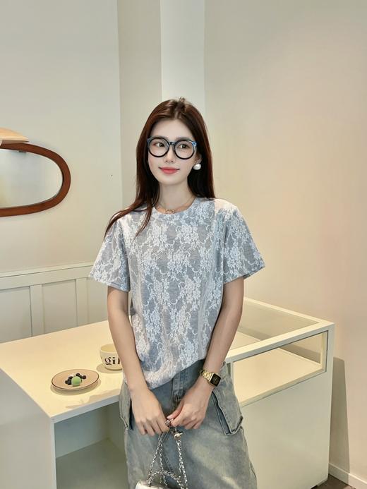 【YW】无忧购法式温柔圆领百搭显瘦蕾丝上衣X617（截单后3-7天发货) 商品图9