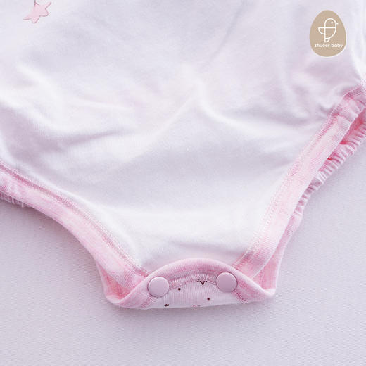 【无袖包屁哈衣】卓儿夏季女宝婴幼儿薄款包屁衣 初生宝宝背心连体三角哈衣纯棉 商品图1