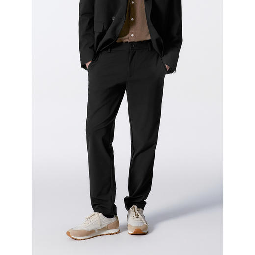 GXG男装  黑色垂感套西西裤宽松直筒裤 24年秋G24X143004 商品图3