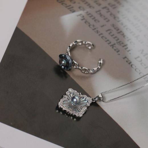 【甄珠贝】海水akoya真多麻色4-5mm  ji强光基本无暇 精致复古吊坠 商品图6