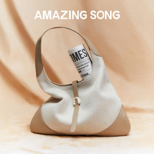 Amazing Song乙颂 三角包小号新款大容量通勤托特包单肩紫色包包女款 商品图3