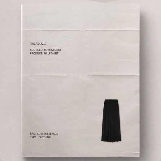 ROMI STUDIO“简约优雅”黑色轻薄哑光雾感鱼尾半身裙 RWCRX42210 商品图4