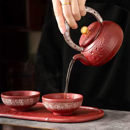 【故宫红团圆套装】文创陶瓷功夫茶具套装礼盒办公室会客高档茶壶茶杯伴手礼礼物 商品图3
