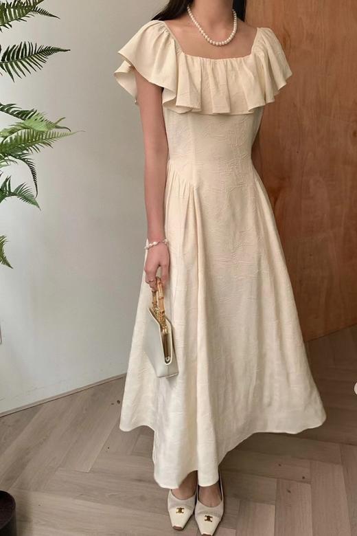 SUMMER & SAGE 温柔风纯欲荷叶边长裙 20550 商品图1